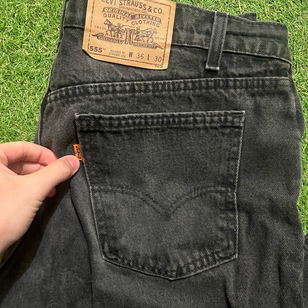 Levi's Black Straight Jeans Timeless Style vintage Orange tab - Picture 2 of 4